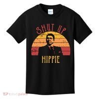 Funny Shut Up Hippie Ronald Regan Conservative Anti Liberal Vneck Kids T-Shirt thumb 0