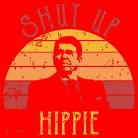 Funny Shut Up Hippie Ronald Regan Conservative Anti Liberal Vneck Santa Hat thumb 1