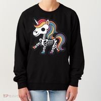 Funny Skeleton Unicorn Lovers Spooky Halloween Costume Women's Sweatshirt thumb 0