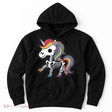 Funny Skeleton Unicorn Lovers Spooky Halloween Costume Hoodie
