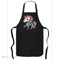 Funny Skeleton Unicorn Lovers Spooky Halloween Costume Apron thumb 0