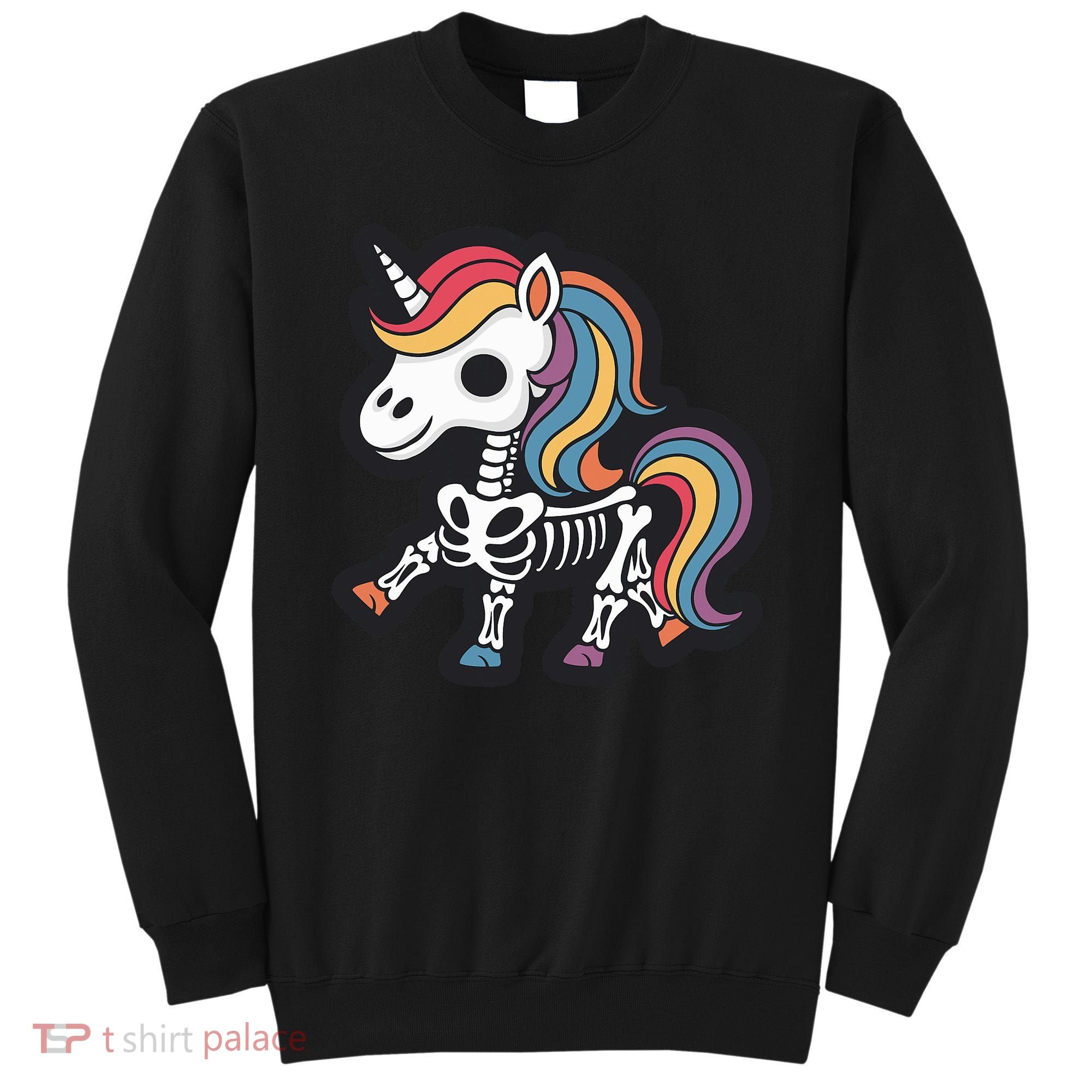 Funny Skeleton Unicorn Lovers Spooky Halloween Costume Sweatshirt