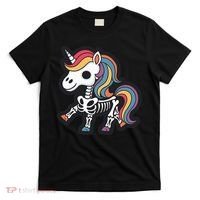 Funny Skeleton Unicorn Lovers Spooky Halloween Costume T-Shirt thumb 0
