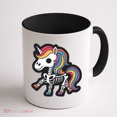 Funny Skeleton Unicorn Lovers Spooky Halloween Costume Coffee Mug back