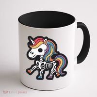 Funny Skeleton Unicorn Lovers Spooky Halloween Costume Coffee Mug thumb 1