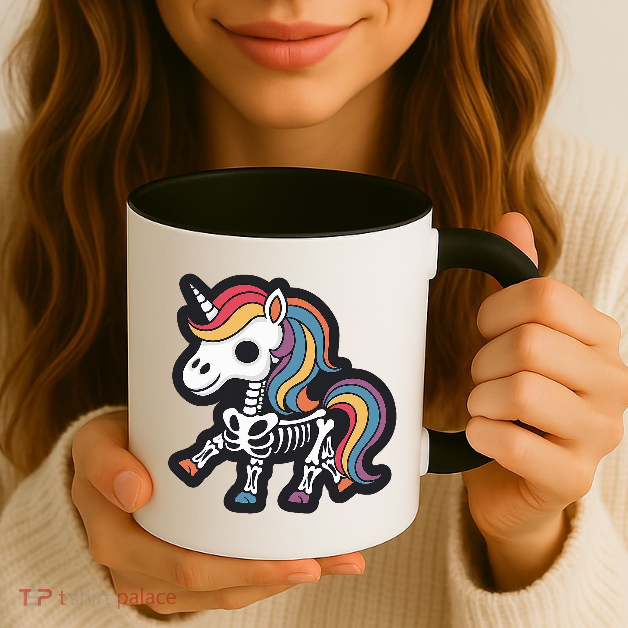 Funny Skeleton Unicorn Lovers Spooky Halloween Costume Coffee Mug