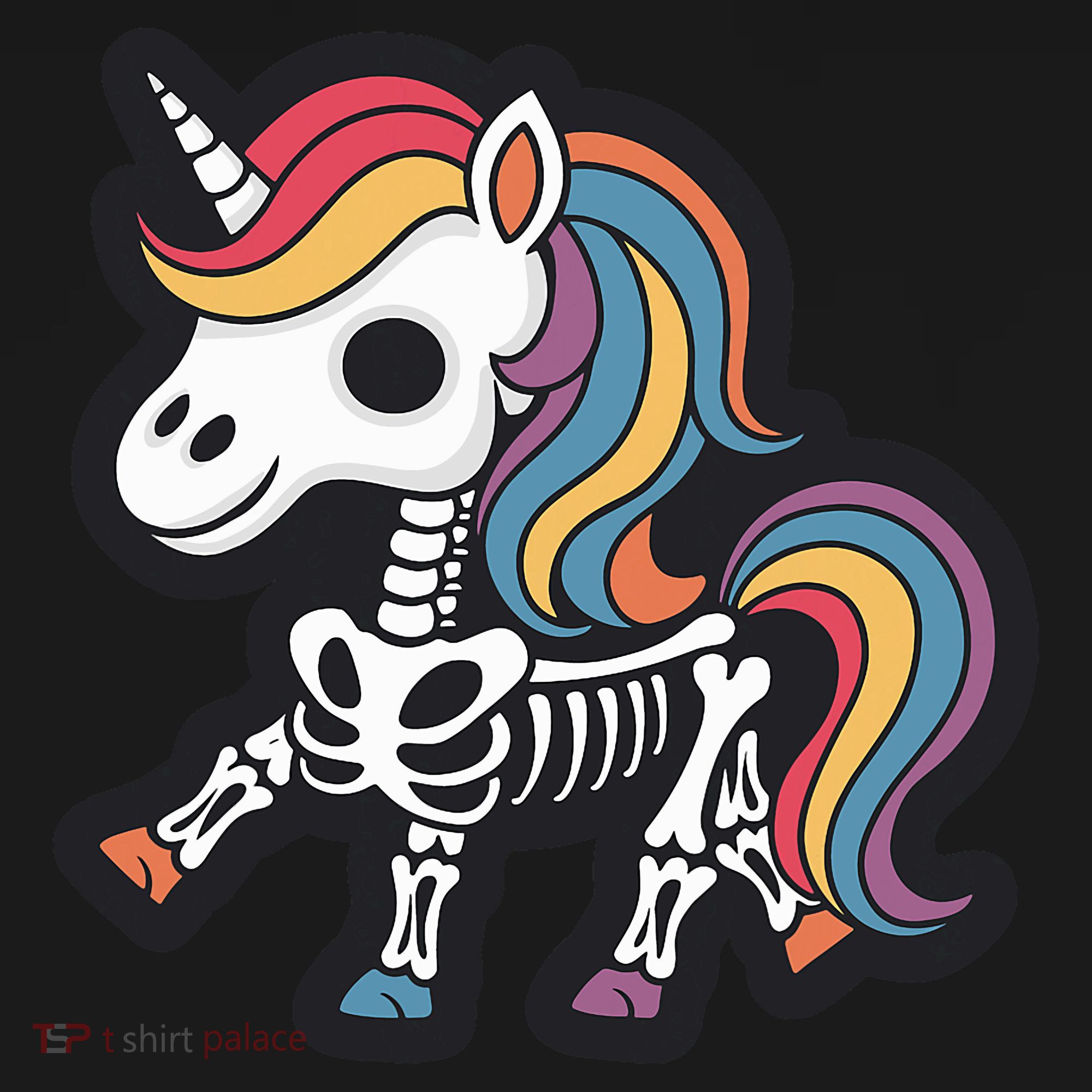 Funny Skeleton Unicorn Lovers Spooky Halloween Costume Coaster