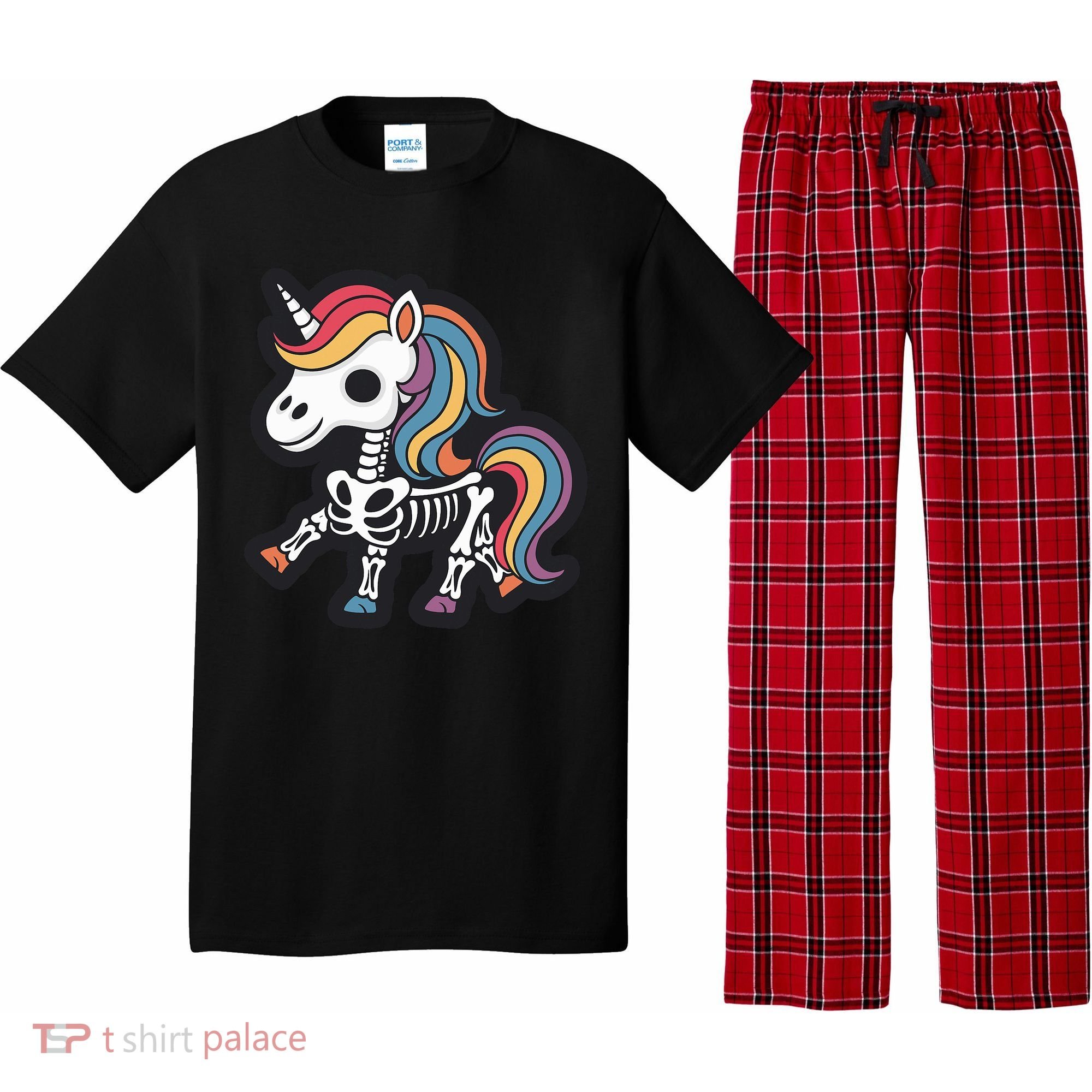 Funny Skeleton Unicorn Lovers Spooky Halloween Costume Pajama Set