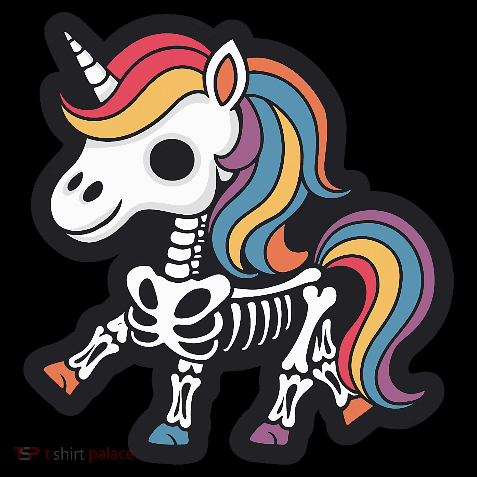 Funny Skeleton Unicorn Lovers Spooky Halloween Costume Women's Hoodie