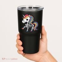 Funny Skeleton Unicorn Lovers Spooky Halloween Costume Tumbler thumb 2