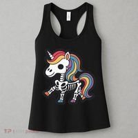 Funny Skeleton Unicorn Lovers Spooky Halloween Costume Women's Tank Top thumb 3