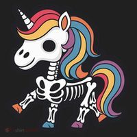 Funny Skeleton Unicorn Lovers Spooky Halloween Costume Hat thumb 2