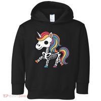 Funny Skeleton Unicorn Lovers Spooky Halloween Costume Toddler Hoodie thumb 0