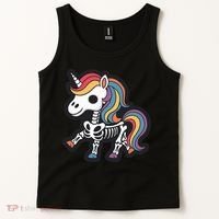 Funny Skeleton Unicorn Lovers Spooky Halloween Costume Tank Top thumb 2