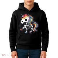 Funny Skeleton Unicorn Lovers Spooky Halloween Costume Kids Hoodie thumb 4