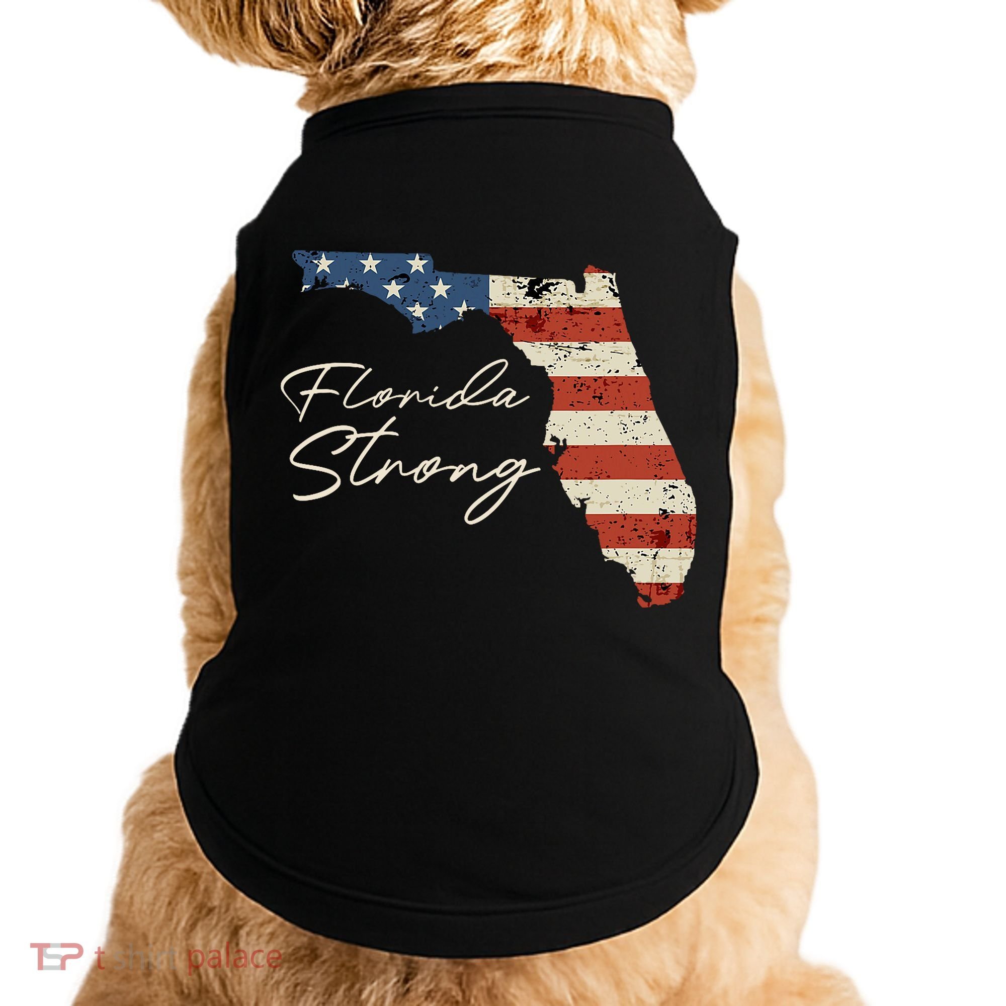 Florida Strong Usa Flag Florida Map Hurricane Milton Pray For All Doggie Tank