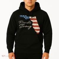 Florida Strong Usa Flag Florida Map Hurricane Milton Pray For All Hoodie thumb 2