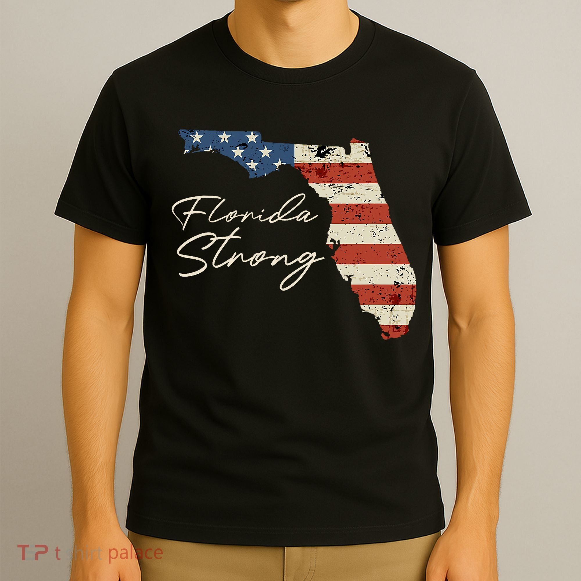 Florida Strong Usa Flag Florida Map Hurricane Milton Pray For All T-Shirt