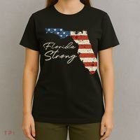 Florida Strong Usa Flag Florida Map Hurricane Milton Pray For All T-Shirt thumb 4