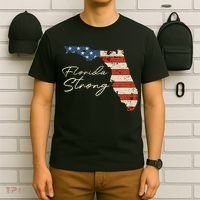 Florida Strong Usa Flag Florida Map Hurricane Milton Pray For All T-Shirt thumb 6