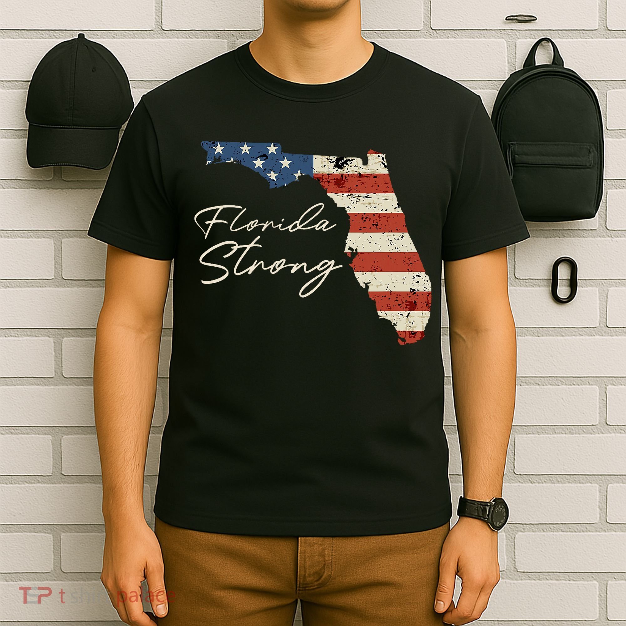 Florida Strong Usa Flag Florida Map Hurricane Milton Pray For All T-Shirt