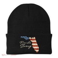 Florida Strong Usa Flag Florida Map Hurricane Milton Pray For All Beanie thumb 0