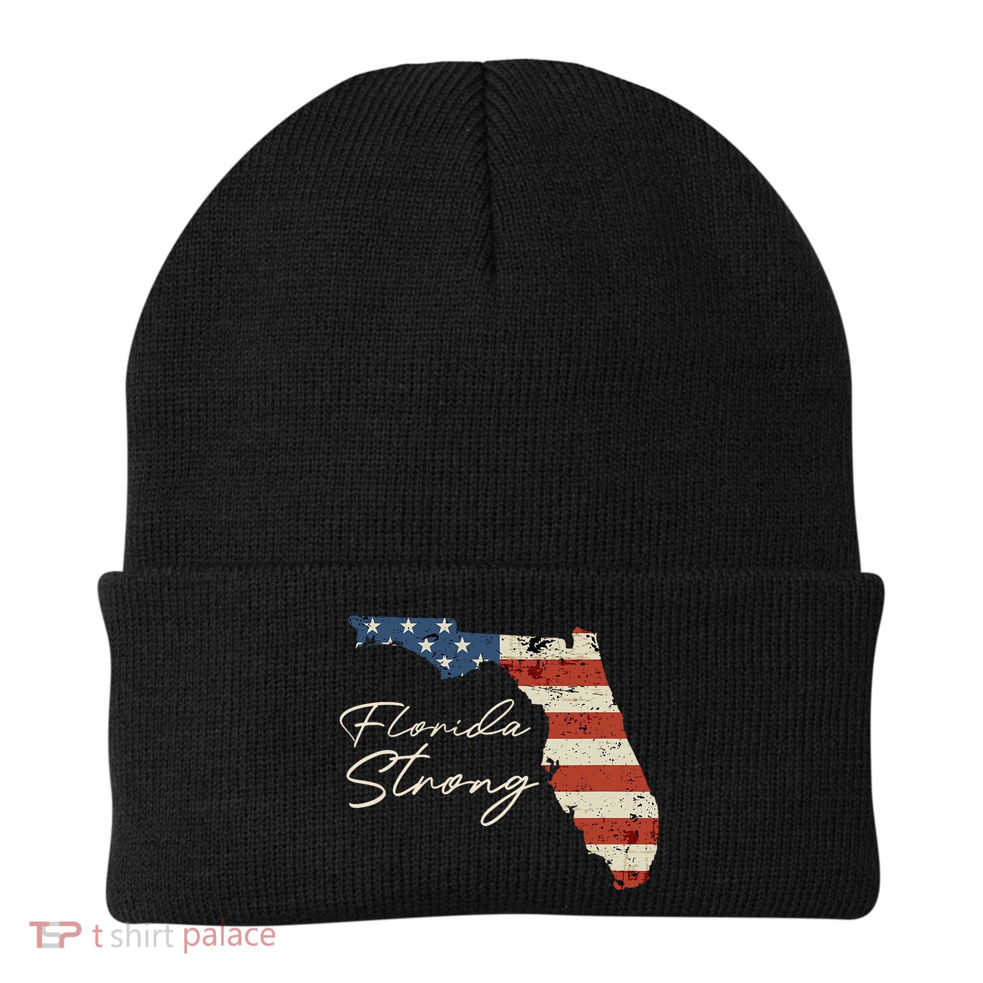 Florida Strong Usa Flag Florida Map Hurricane Milton Pray For All Beanie