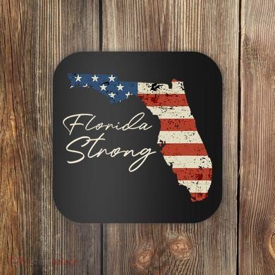 Florida Strong Usa Flag Florida Map Hurricane Milton Pray For All Coaster