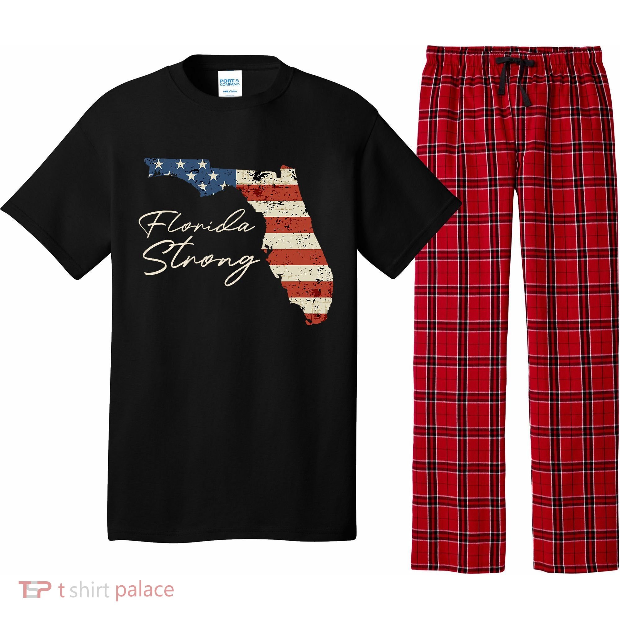 Florida Strong Usa Flag Florida Map Hurricane Milton Pray For All Pajama Set