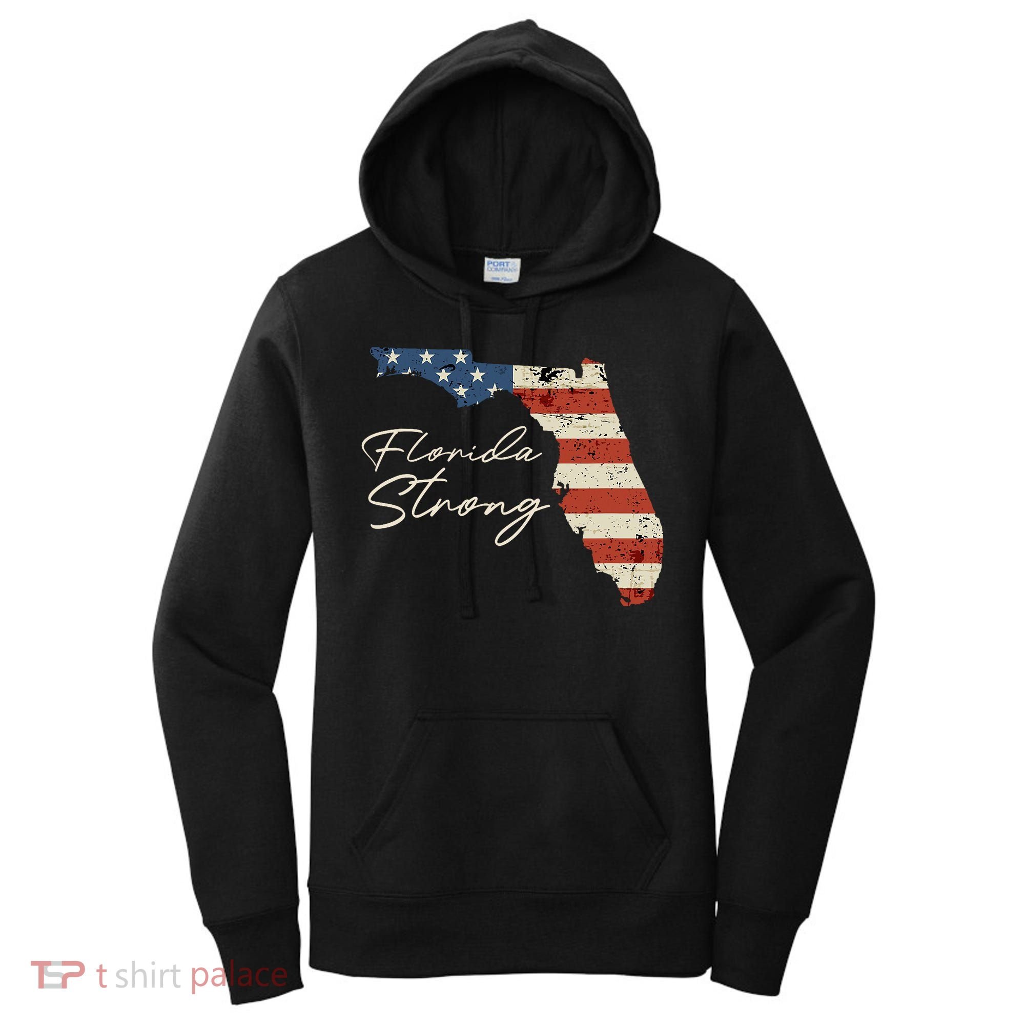 Florida Strong Usa Flag Florida Map Hurricane Milton Pray For All Women's Hoodie