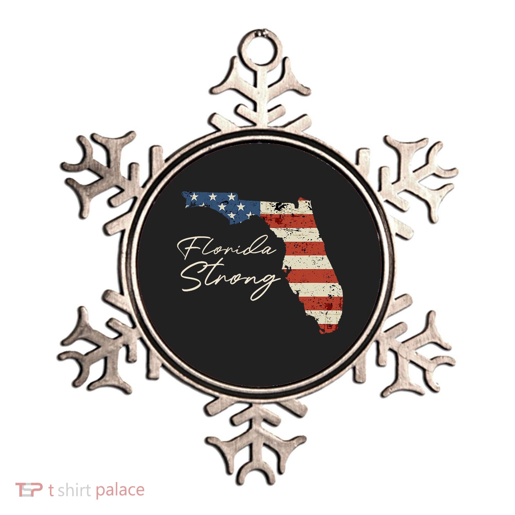 Florida Strong Usa Flag Florida Map Hurricane Milton Pray For All Ornament