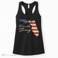 Florida Strong Usa Flag Florida Map Hurricane Milton Pray For All Women's Tank Top thumb 0