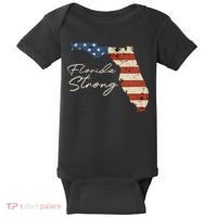 Florida Strong Usa Flag Florida Map Hurricane Milton Pray For All Baby Bodysuit thumb 0