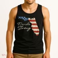 Florida Strong Usa Flag Florida Map Hurricane Milton Pray For All Tank Top thumb 3
