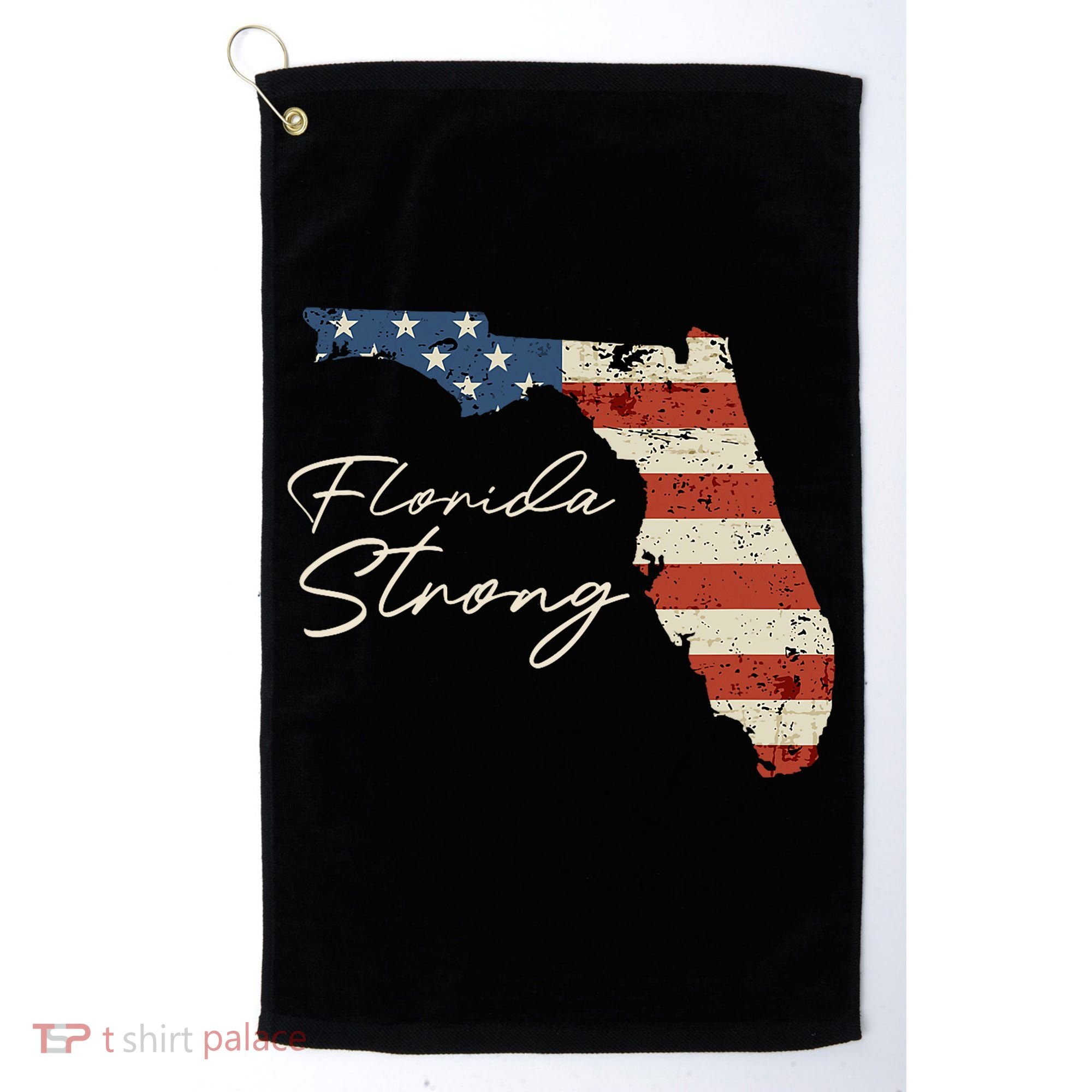 Florida Strong Usa Flag Florida Map Hurricane Milton Pray For All Golf Towel