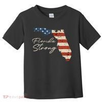 Florida Strong Usa Flag Florida Map Hurricane Milton Pray For All Toddler T-Shirt thumb 0