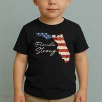 Florida Strong Usa Flag Florida Map Hurricane Milton Pray For All Toddler T-Shirt thumb 2