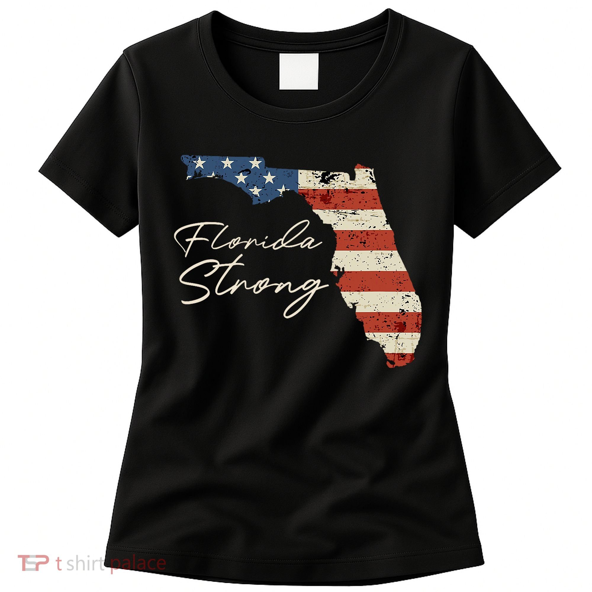 Florida Strong Usa Flag Florida Map Hurricane Milton Pray For All Women's T-Shirt