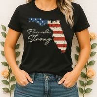 Florida Strong Usa Flag Florida Map Hurricane Milton Pray For All Women's T-Shirt thumb 2