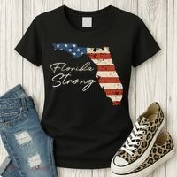 Florida Strong Usa Flag Florida Map Hurricane Milton Pray For All Women's T-Shirt thumb 3