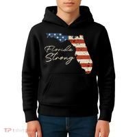 Florida Strong Usa Flag Florida Map Hurricane Milton Pray For All Kids Hoodie thumb 4
