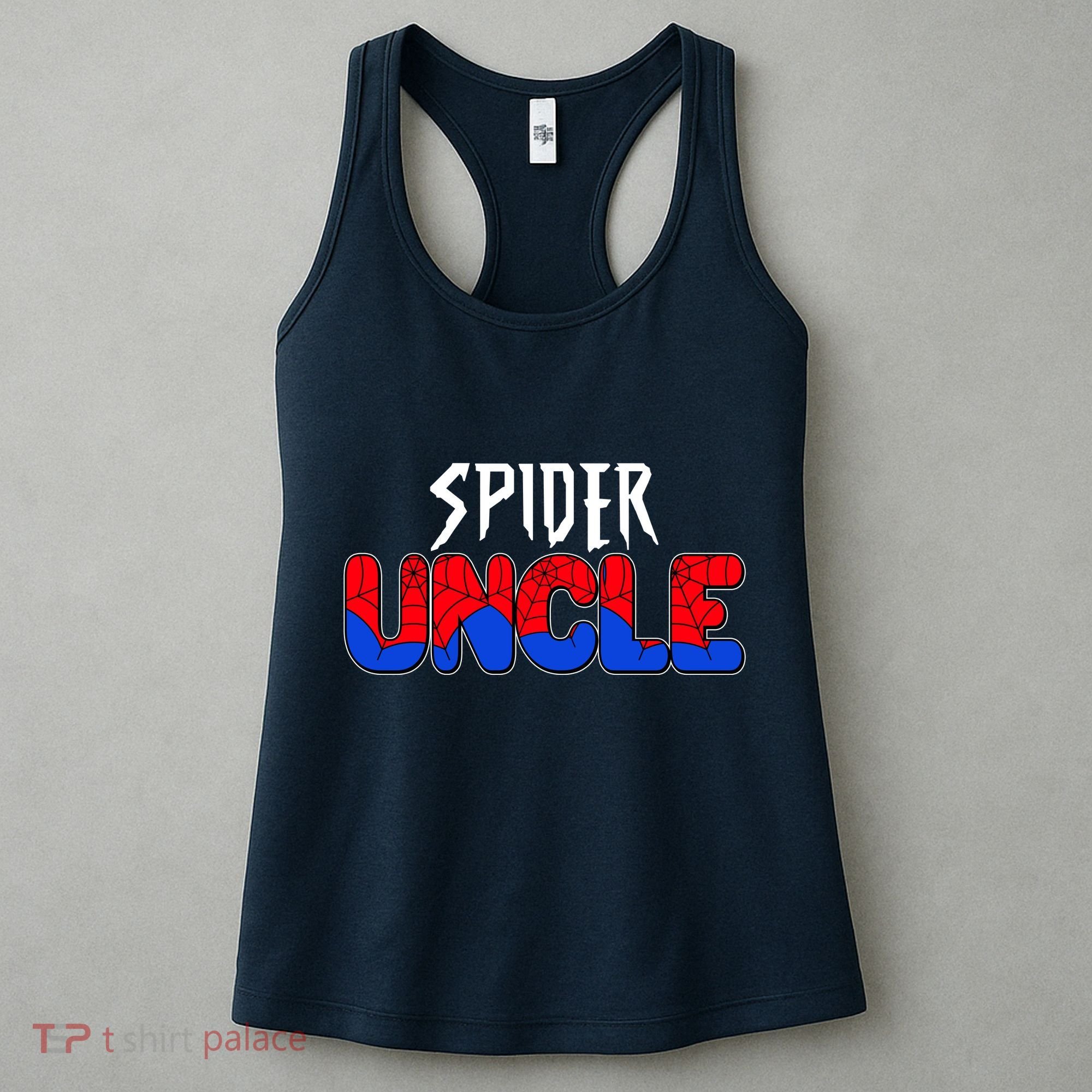 Funny Spider Uncle Matching Family Shirts Women's Tank Top