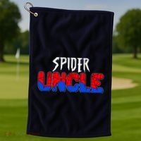Funny Spider Uncle Matching Family Shirts Golf Towel thumb 1
