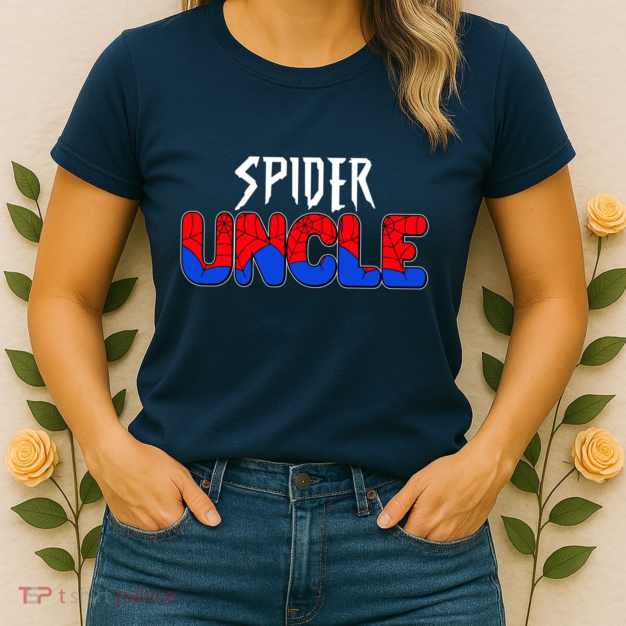 Funny Spider Uncle Matching Family Shirts Women's T-Shirt