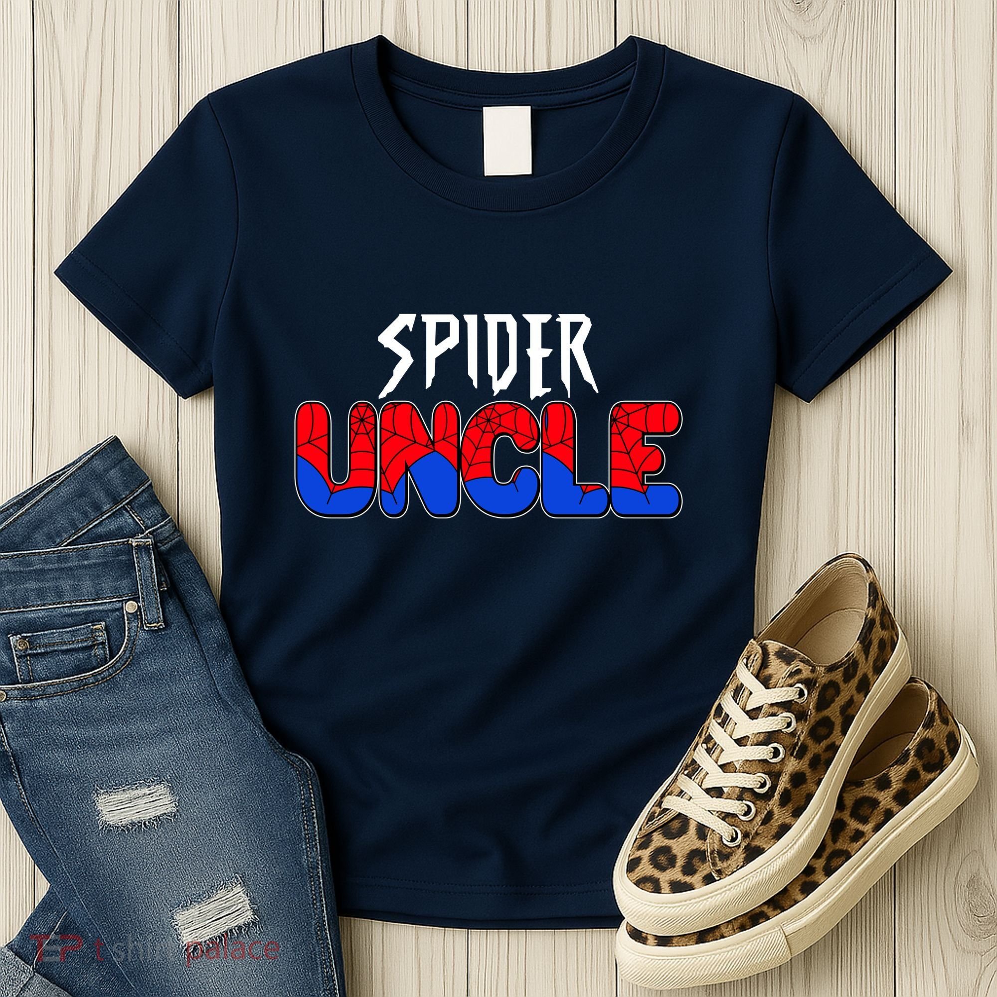 Funny Spider Uncle Matching Family Shirts Women's T-Shirt