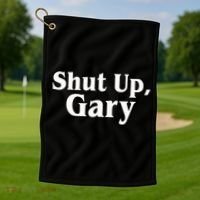 Football Shut Up Gary Golf Towel thumb 1