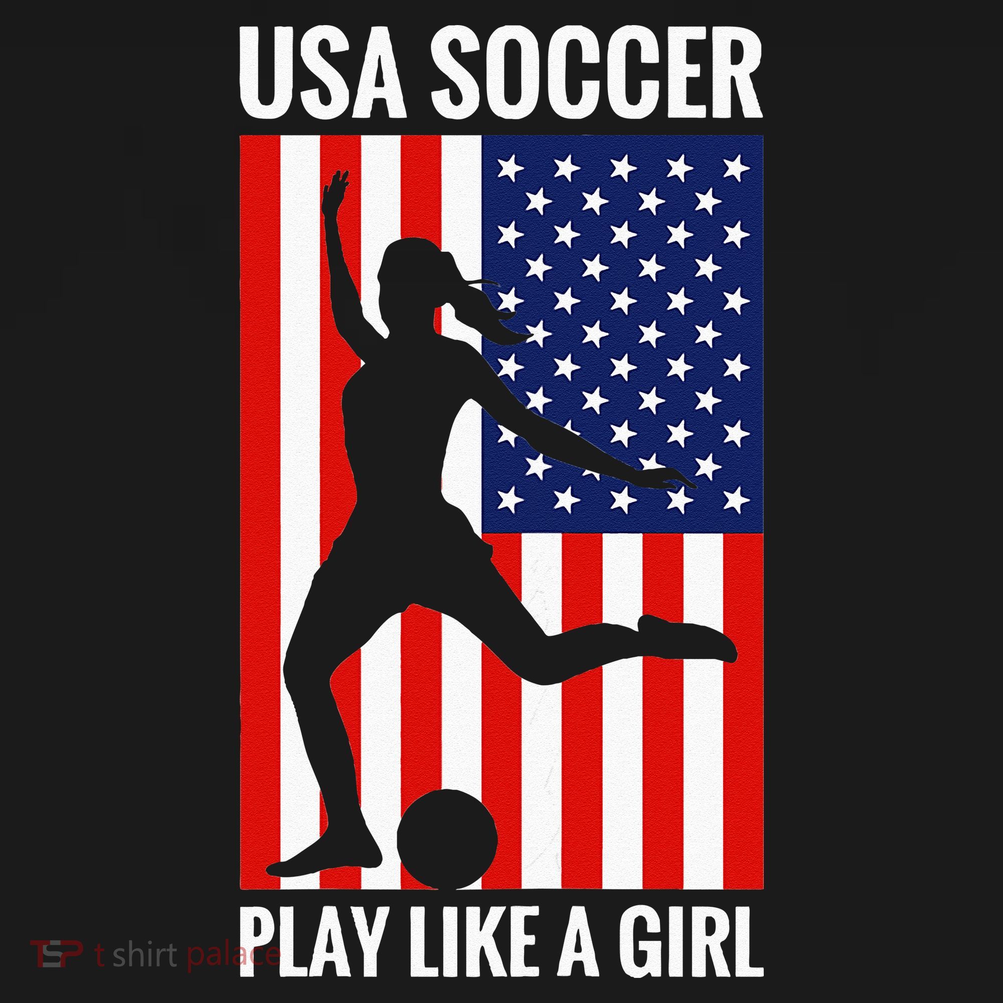 Funny Soccer Usa Soccer Play Like A Girl Women's Tank Top
