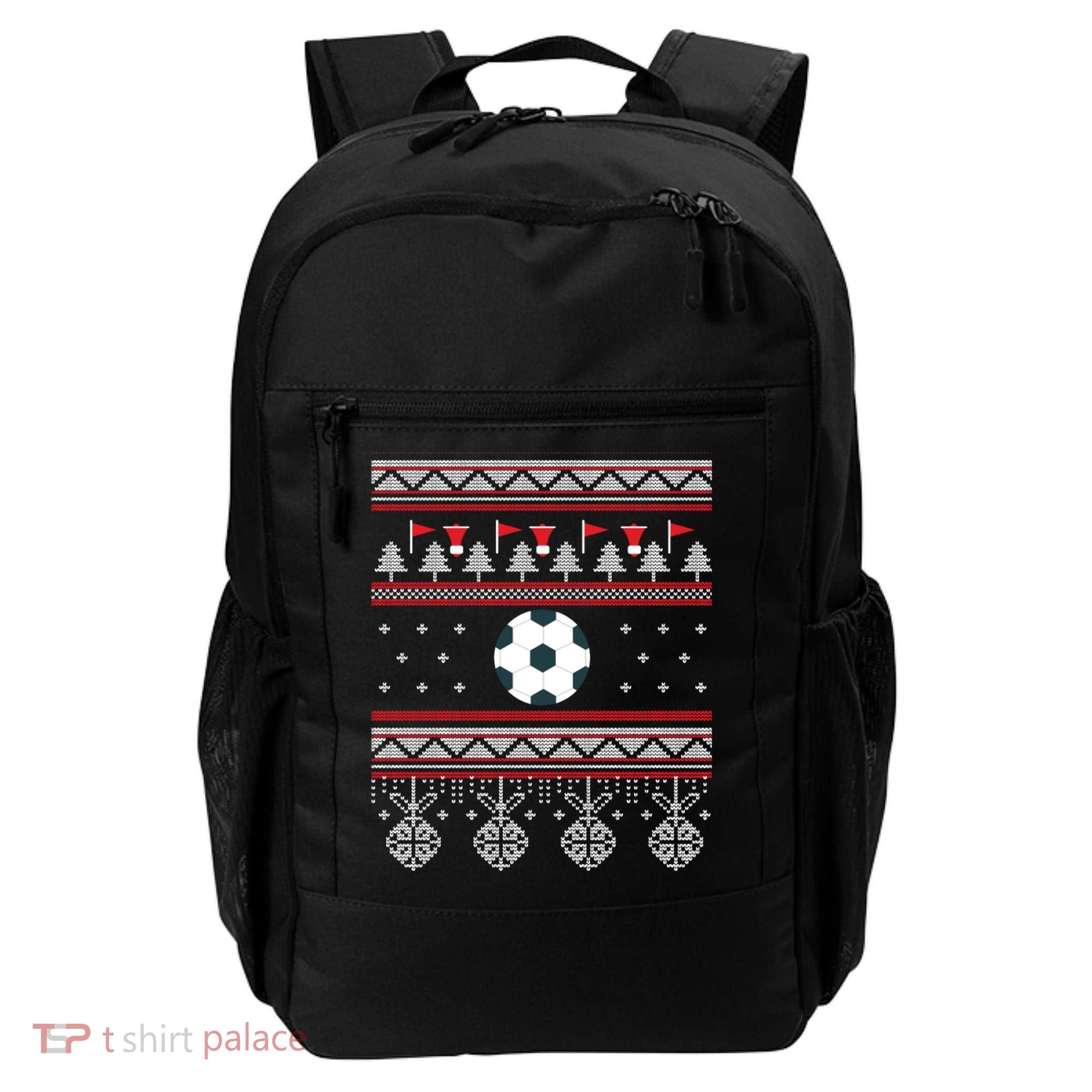 Funny Soccer Ugly Christmas Sweaters Meaningful Gift Backpack