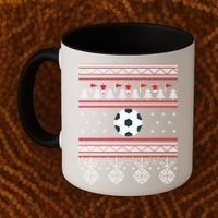 Funny Soccer Ugly Christmas Sweaters Meaningful Gift Coffee Mug thumb 2