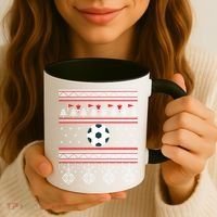 Funny Soccer Ugly Christmas Sweaters Meaningful Gift Coffee Mug thumb 3